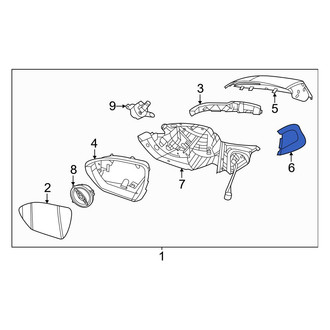 Hyundai OE - Front Left Outer Door Mirror Cover