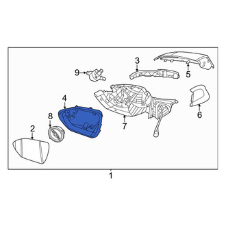 Hyundai OE - Front Right Door Mirror Housing