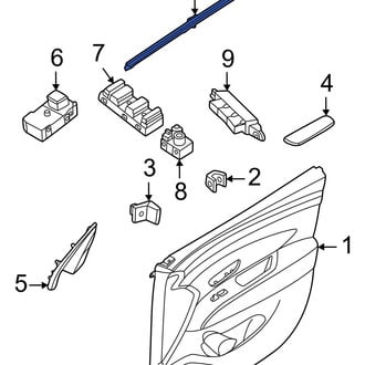 Hyundai OE - Front Right Door Window Belt Weatherstrip
