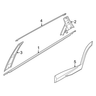 Hyundai OE - Rear Door - Exterior Trim (Korea Built)