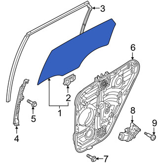 Hyundai OE - Front Right Door Glass