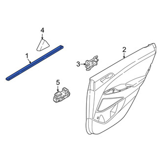Hyundai OE - Rear Right Door Window Belt Weatherstrip