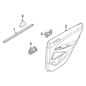 Hyundai OE - Rear Door - Interior Trim (Korea Built), (Blue Hybrid / Limited / Limited Hybrid / Limited Plug-In Hybrid / SEL / SEL Convenience Hybrid / SEL Plug-In Hybrid / XRT)