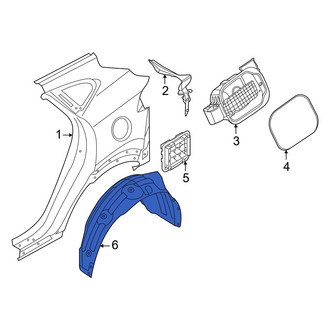 Hyundai OE - Rear Left Quarter Panel Splash Shield