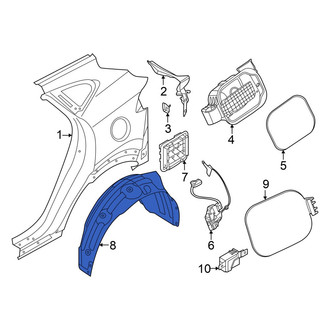 Hyundai OE - Rear Right Quarter Panel Splash Shield