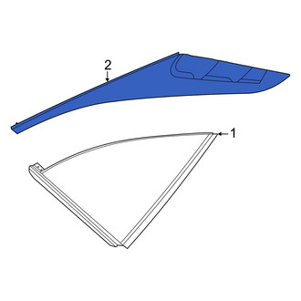 Hyundai OE - Rear Right Body D-Pillar Molding