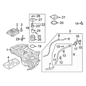Hyundai OE - Fuel System Components (USA Built), (Limited / SE / SEL / XRT)