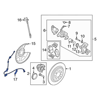 Hyundai OE - Front Left ABS Wheel Speed Sensor