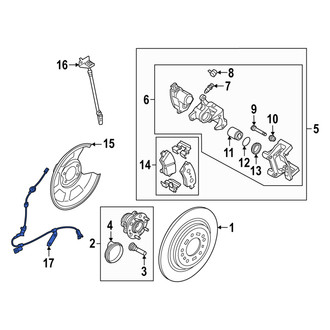 Hyundai OE - Front Right ABS Wheel Speed Sensor