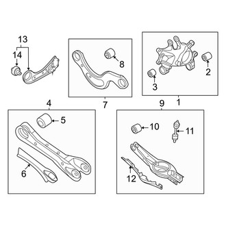 Hyundai OE - Rear Suspension - Suspension Components (USA Built), (Limited / SE / SEL / XRT FWD)
