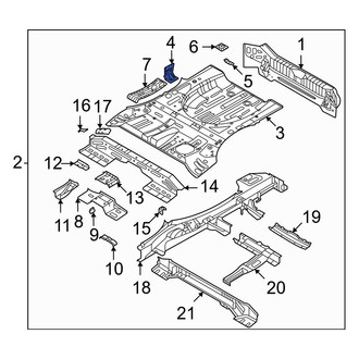 Hyundai OE - Rear Center Left Floor Pan Reinforcement