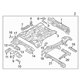 Hyundai OE - Rear Body & Floor - Floor & Rails (Korea Built), (Limited / N Line / SEL / XRT)