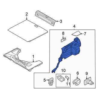 Hyundai OE - Rear Right Upper Interior Quarter Panel Trim Panel