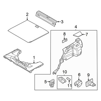 Hyundai OE - Rear Body & Floor - Interior Trim (USA Built), (Limited / SE / SEL / XRT)