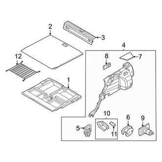 Hyundai OE - Rear Body & Floor - Interior Trim (Blue Hybrid / Limited Hybrid / SEL Convenience Hybrid)