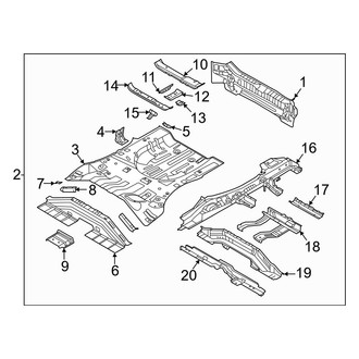 Hyundai OE - Rear Body & Floor - Floor & Rails (Limited Plug-In Hybrid / SEL Plug-In Hybrid)