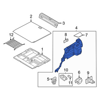 Hyundai OE - Rear Left Lower Interior Quarter Panel Trim Panel