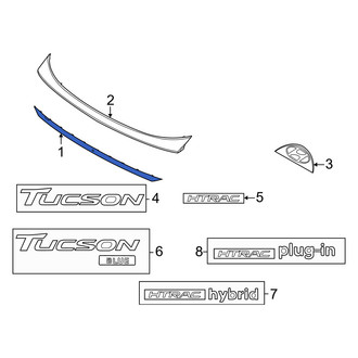 Hyundai OE - Rear Liftgate Finish Panel Trim Plate