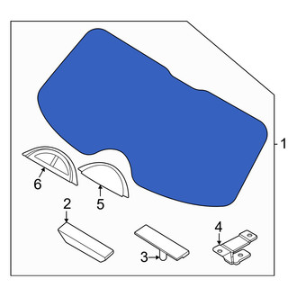 Hyundai OE - Rear Liftgate Glass