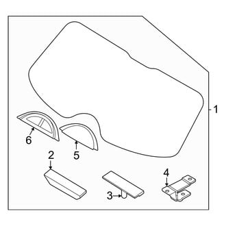 Hyundai OE - Lift Gate - Glass & Hardware (Limited / SEL)