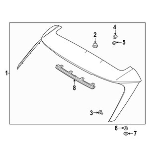 Hyundai OE - Lift Gate - Spoiler (Korea Built), (XRT)