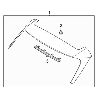Hyundai OE - Lift Gate - Spoiler (Blue Hybrid / Limited Hybrid / Limited Plug-In Hybrid / SEL Convenience Hybrid / SEL Plug-In Hybrid)
