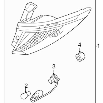 Hyundai OE - Rear Lamps - Tail Lamps (Bulb Type on Body)