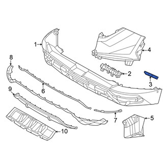 Hyundai OE - Rear Left Lower Bumper Cover Bracket