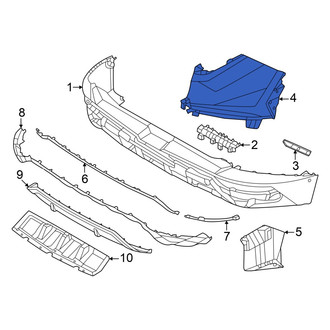 Hyundai OE - Rear Right Upper Bumper Cover