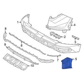 Hyundai OE - Rear Right Bumper Splash Shield