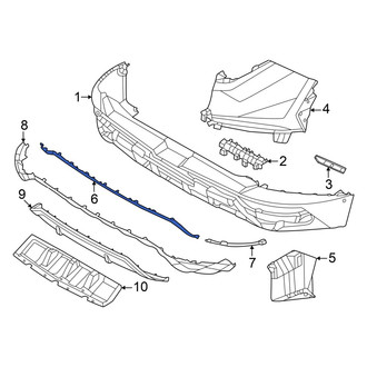 Hyundai OE - Rear Upper Center Bumper Trim
