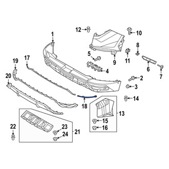 Hyundai OE - Rear Right Upper Bumper Trim