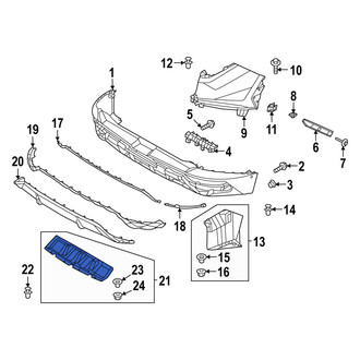Hyundai OE - Rear Center Bumper Splash Shield