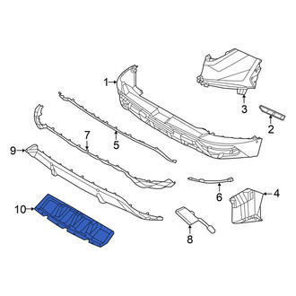 Hyundai OE - Rear Center Bumper Splash Shield