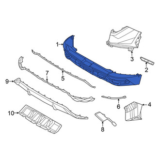 Hyundai OE - Rear Right Upper Bumper Cover