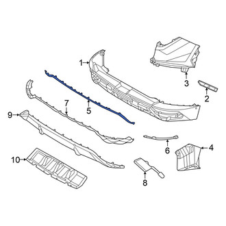 Hyundai OE - Rear Upper Center Bumper Trim