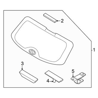 Hyundai OE - Lift Gate - Glass & Hardware (2.5L)