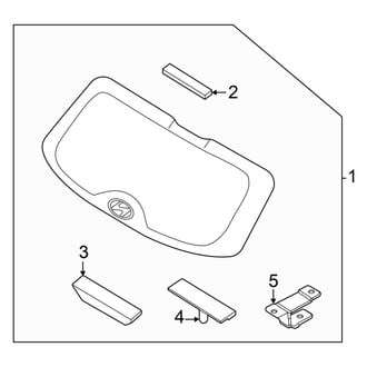 Hyundai OE - Lift Gate - Glass & Hardware (1.6L)