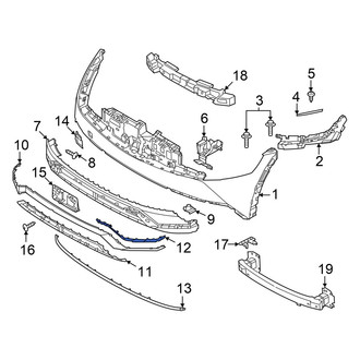Hyundai OE - Front Right Upper Bumper Trim