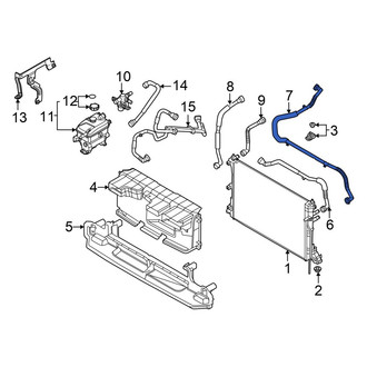 Hyundai OE - Upper Right Radiator Coolant Hose