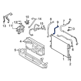 Hyundai OE - Upper Right Radiator Coolant Hose