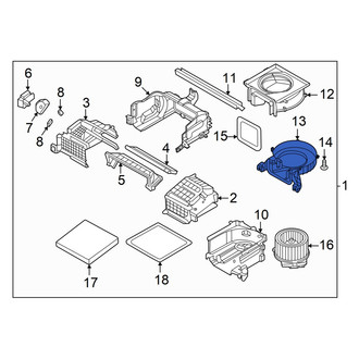 Hyundai OE - Center Lower HVAC Blower Motor Housing