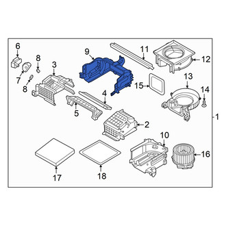 Hyundai OE - Upper HVAC Blower Motor Housing