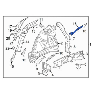 Hyundai OE - Front Left Lower Frame Side Member Reinforcement