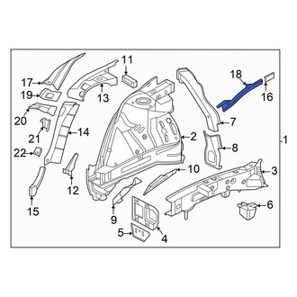 Hyundai OE - Front Left Lower Frame Side Member Reinforcement