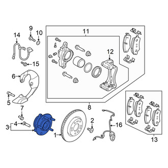 Hyundai OE - Front Wheel Bearing and Hub Assembly