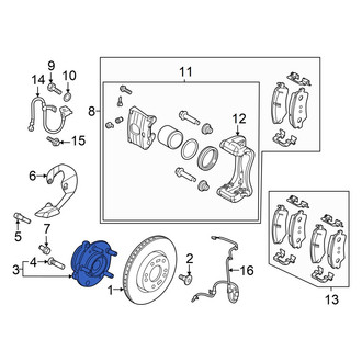 Hyundai OE - Front Wheel Bearing and Hub Assembly