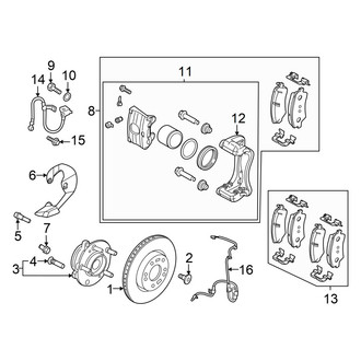 Hyundai OE - Front Suspension - Brake Components (Disney100 Platinum Edition / Limited / SE / SEL AWD)