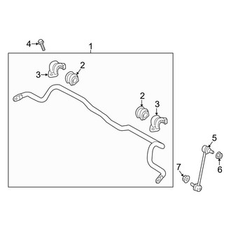 Hyundai OE - Front Suspension - Stabilizer Bar & Components (Limited / SE / SE Standard Range / SEL RWD)