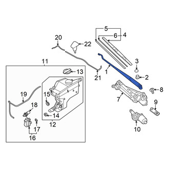 Hyundai OE - Front Left Wiper Arm